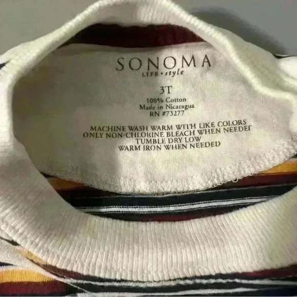 COPY - 100% cotton vintage toddler boy striped long sleeve tee.No flaws. Fall b… - Picture 2 of 4